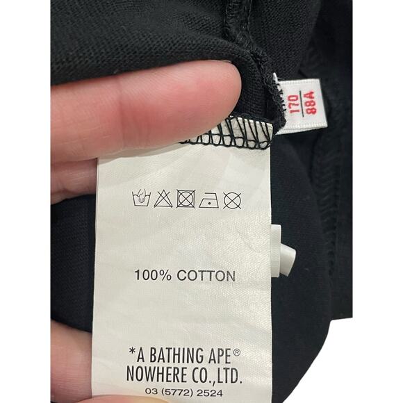 Bape Aape By A Bathing Ape Unvs Universe Tee Shirt Sz Small Black Red Blue Camo - Picture 8 of 8